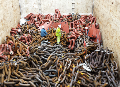 Anchor Chains and Mooring Pile